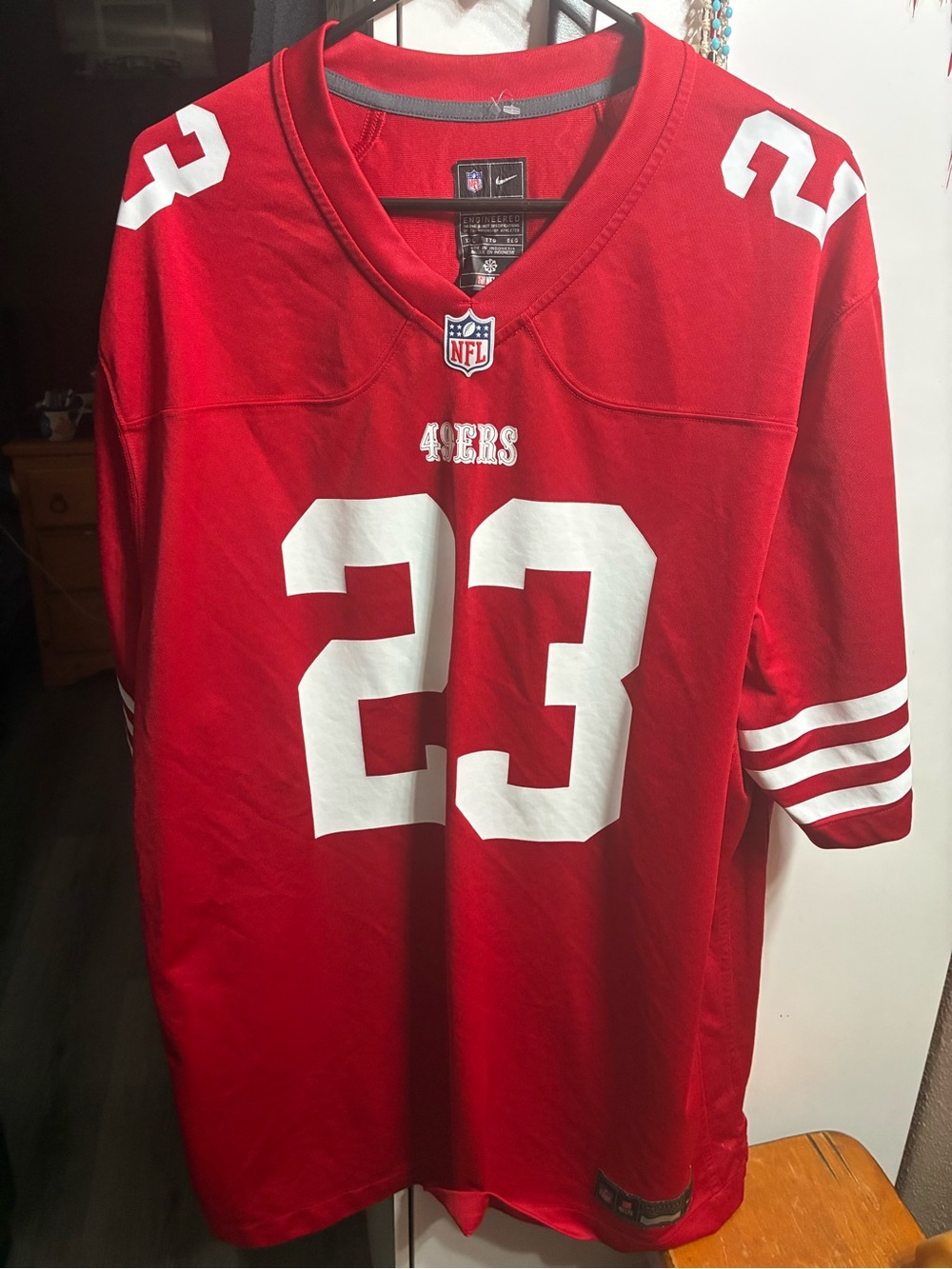 San Francisco 49ers Authentic Nike Football Jersey McCaffrey Size XXL